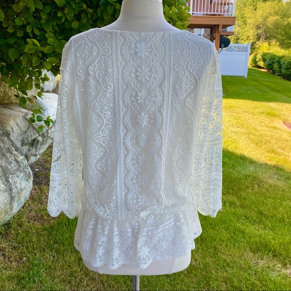 Chico's White Lace Top - Picture 5 of 14